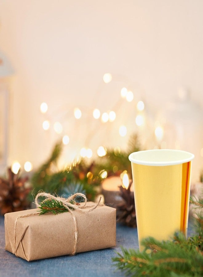 Sparkle and Bash 50 Pack 9oz Gold Party Disposable Cups for Hot Drinks, Party Supplies, Weddings, Bridal Showers - Image 4